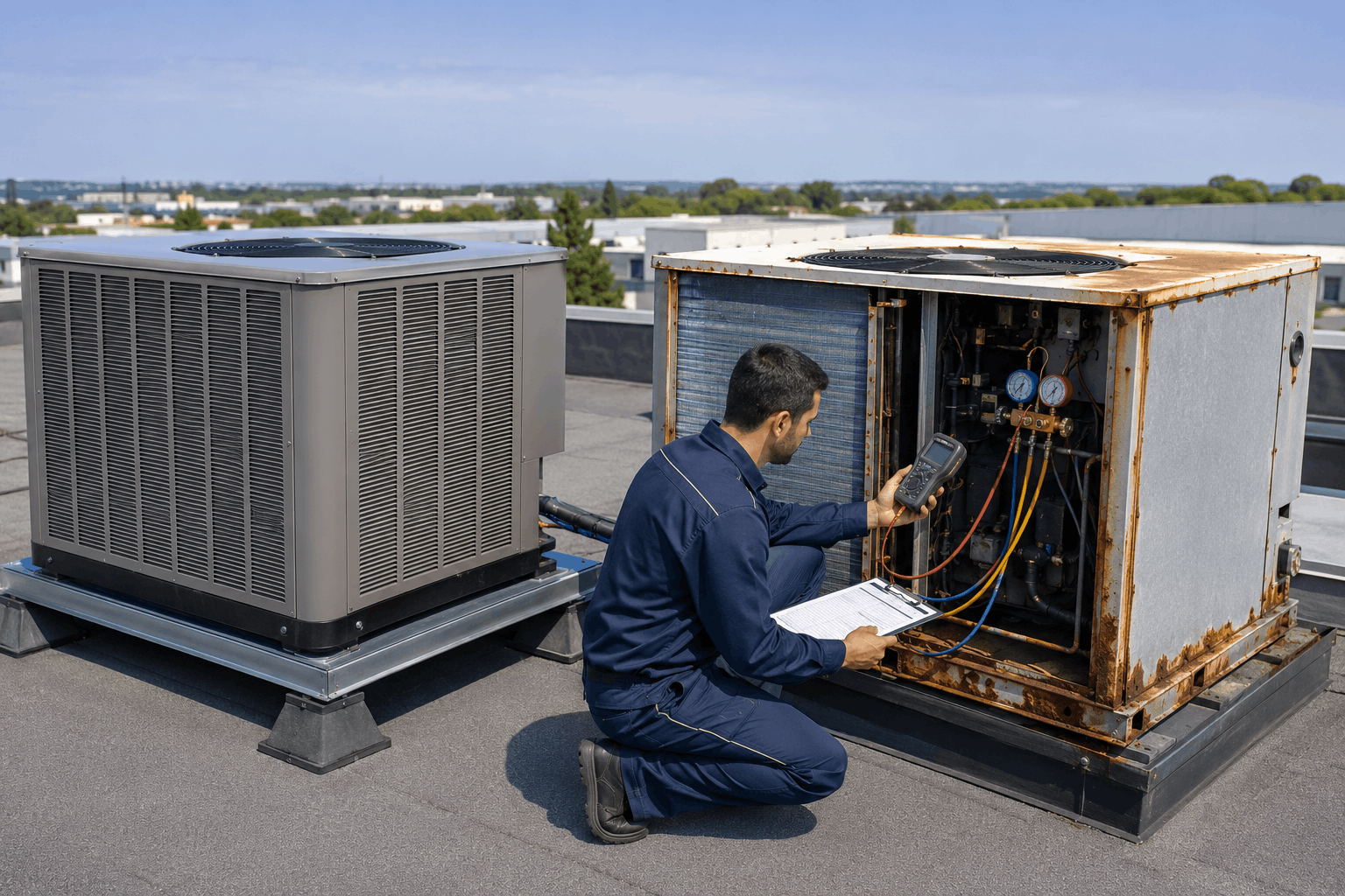 When Rooftop HVAC Units Should Be Repaired vs. Replaced for Commercial Buildings